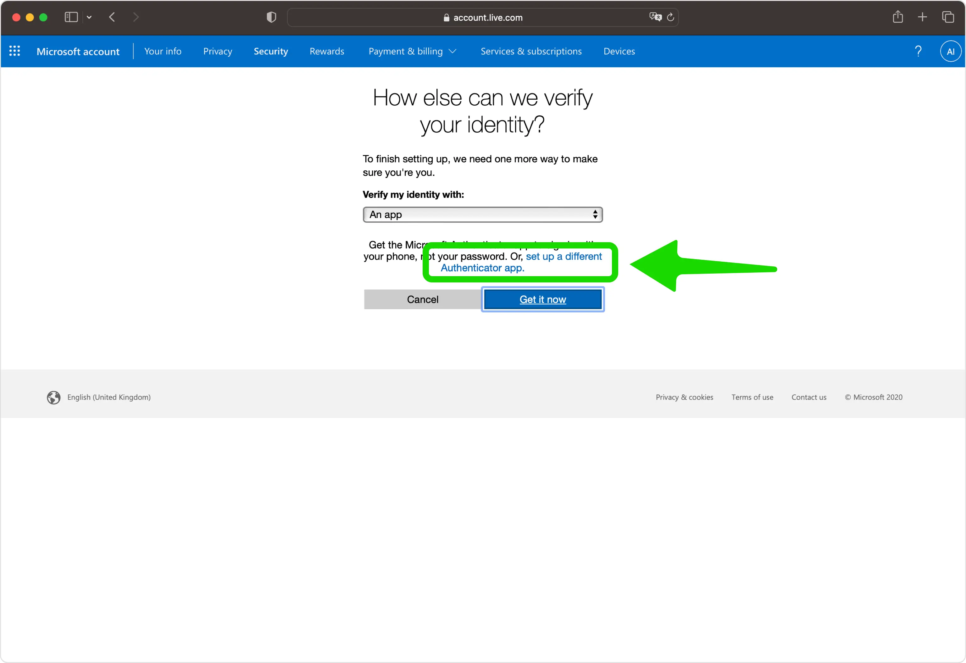 Different Authenticator App