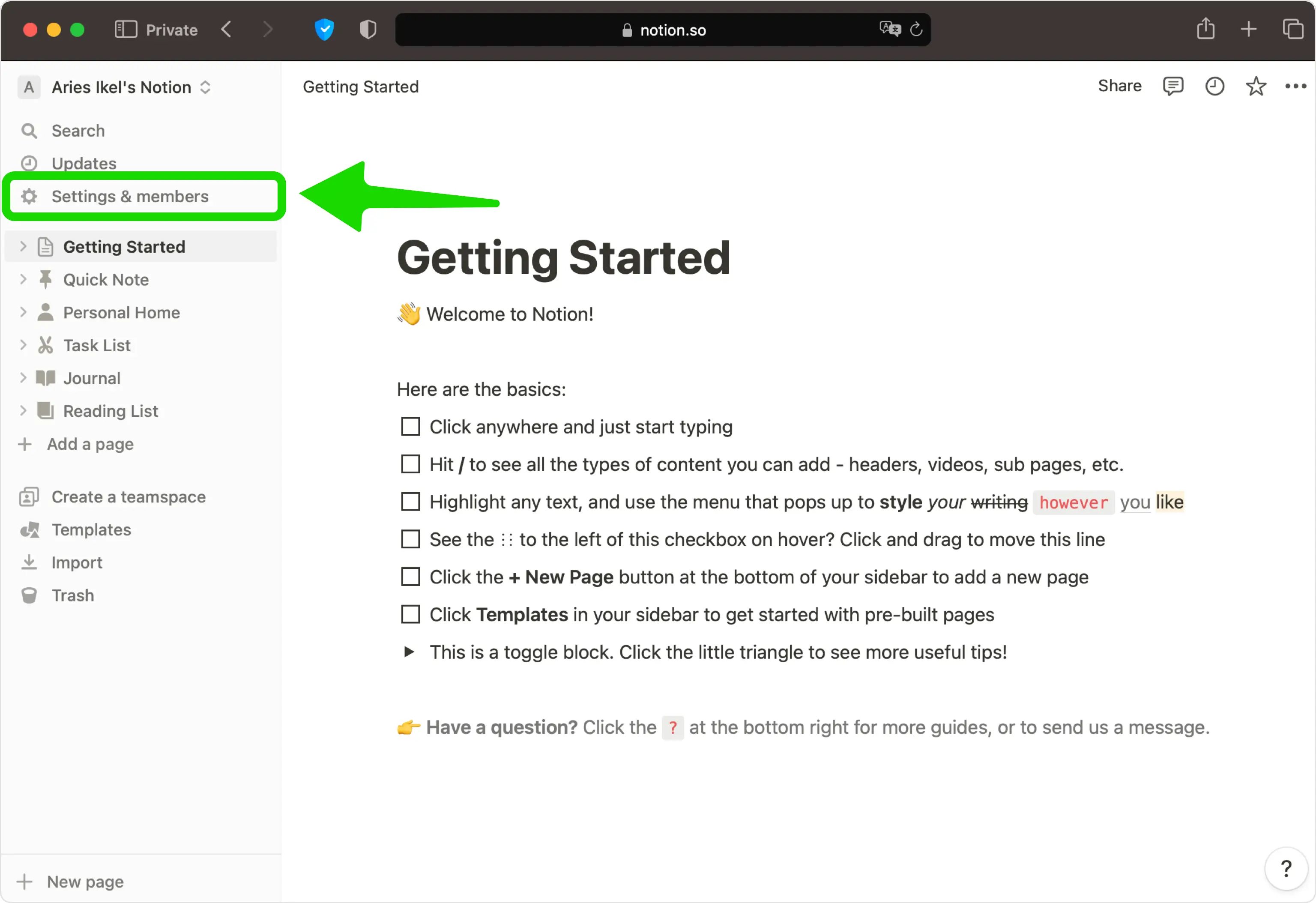 Locate 2FA Settings