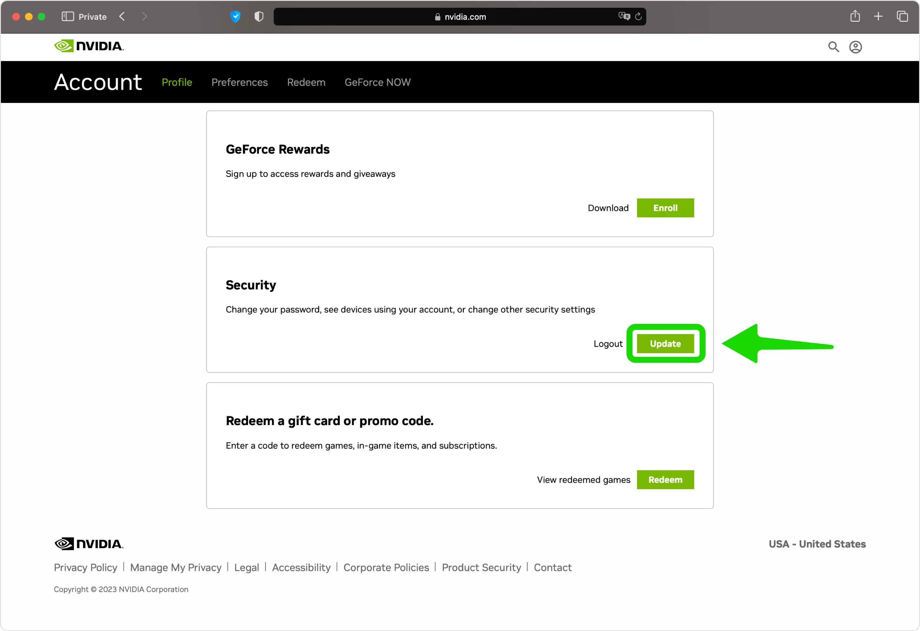 Security Settings
