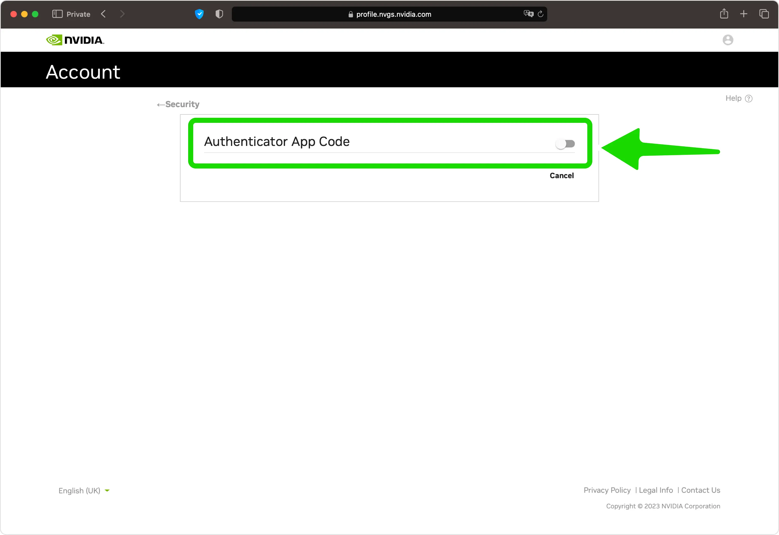 Authenticator App Code