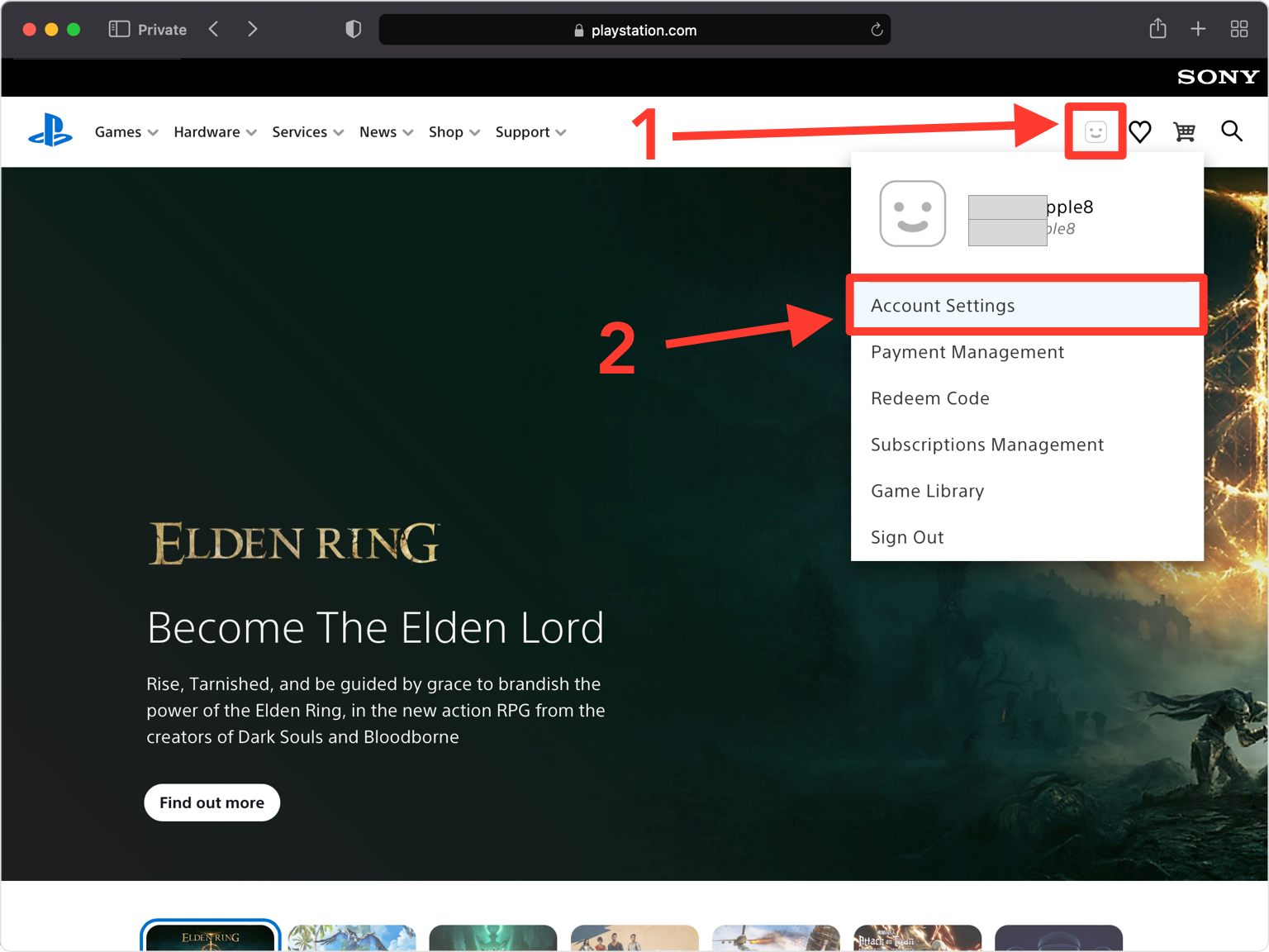Locate 2FA Settings