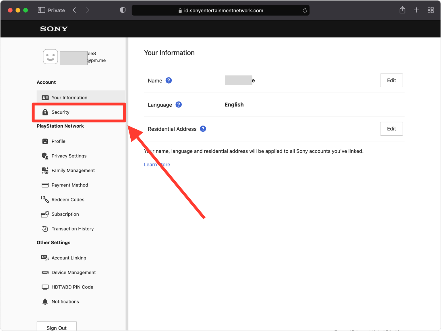 Security Settings
