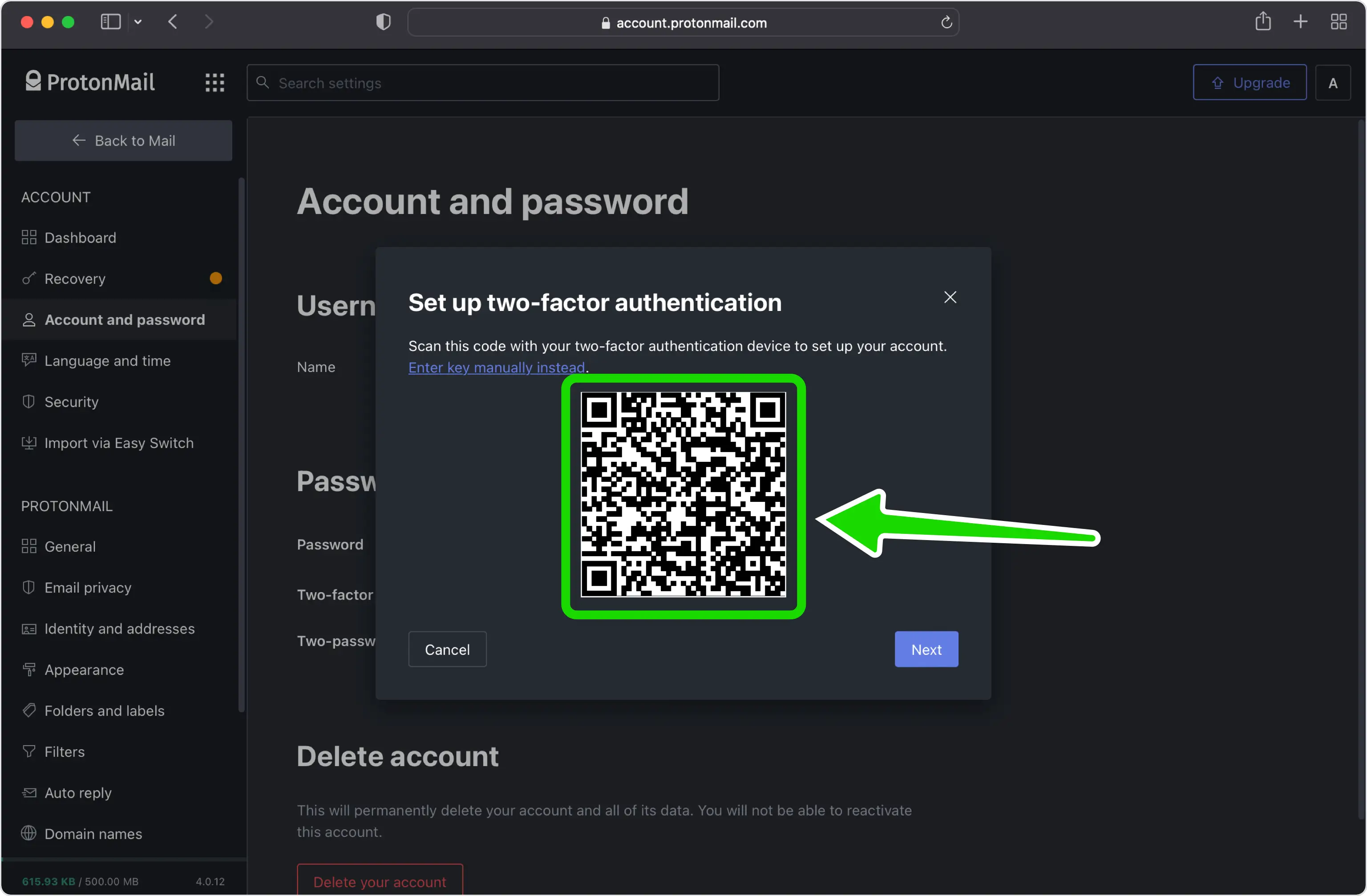 Set up two-factor authentication