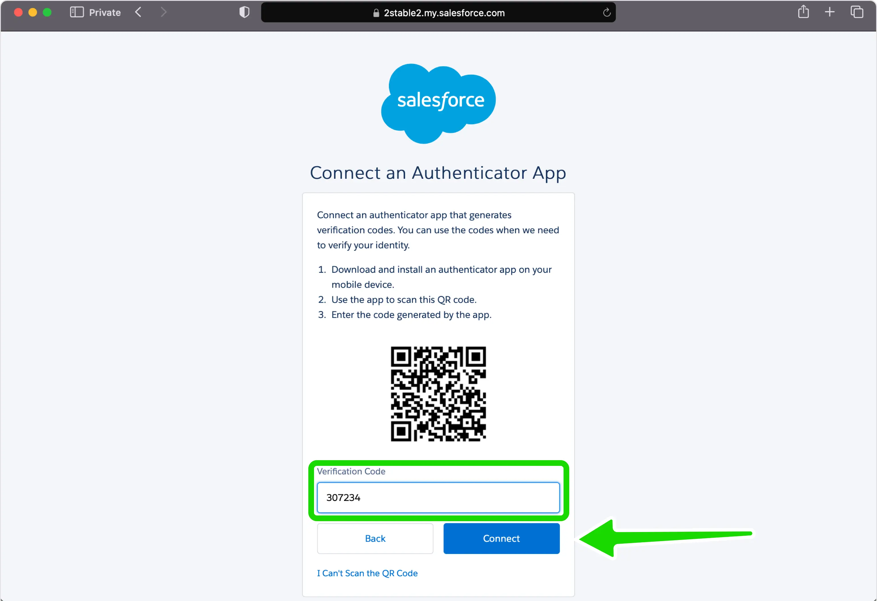 Confirm OTP code