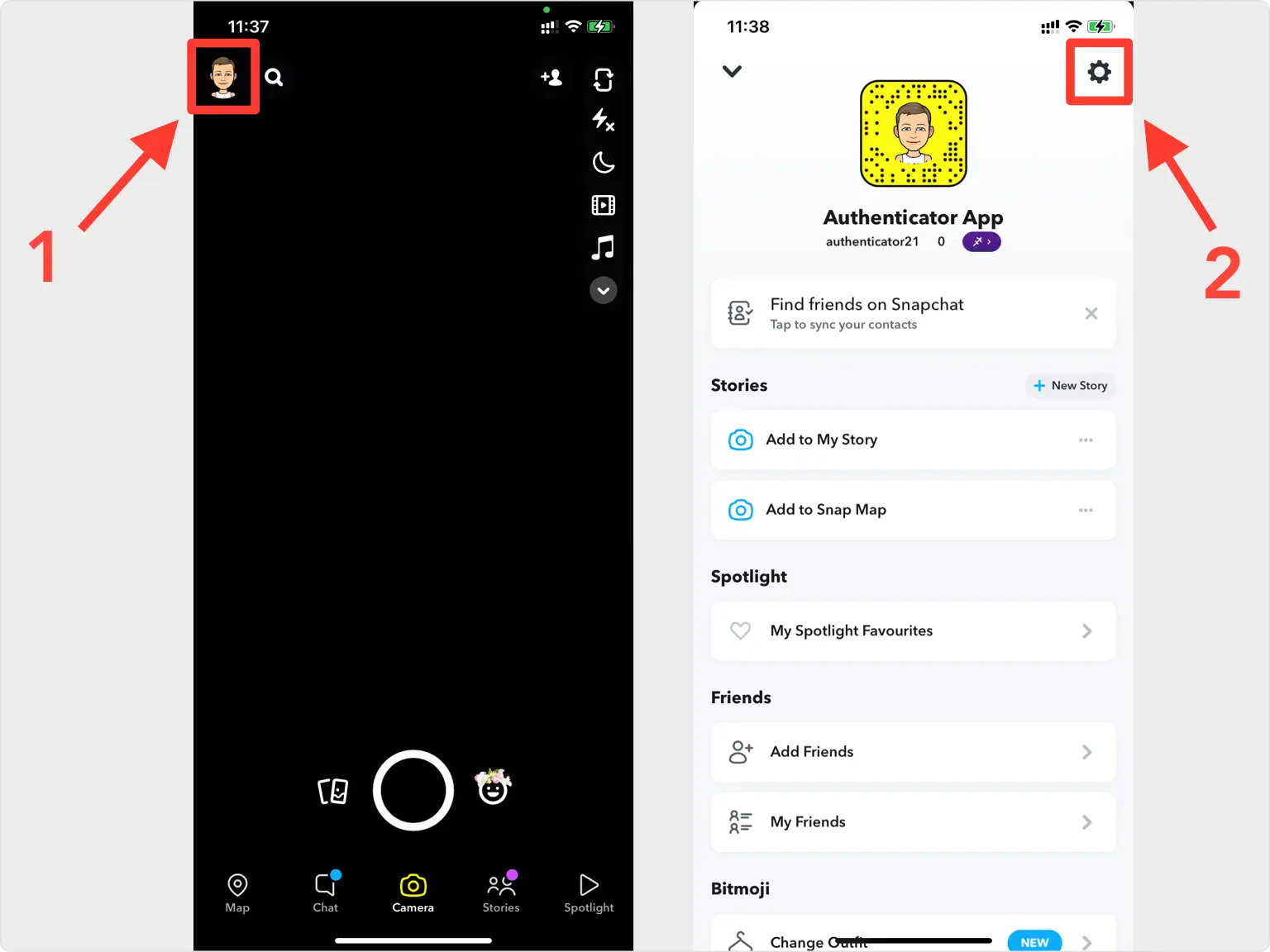 Locate 2FA Settings