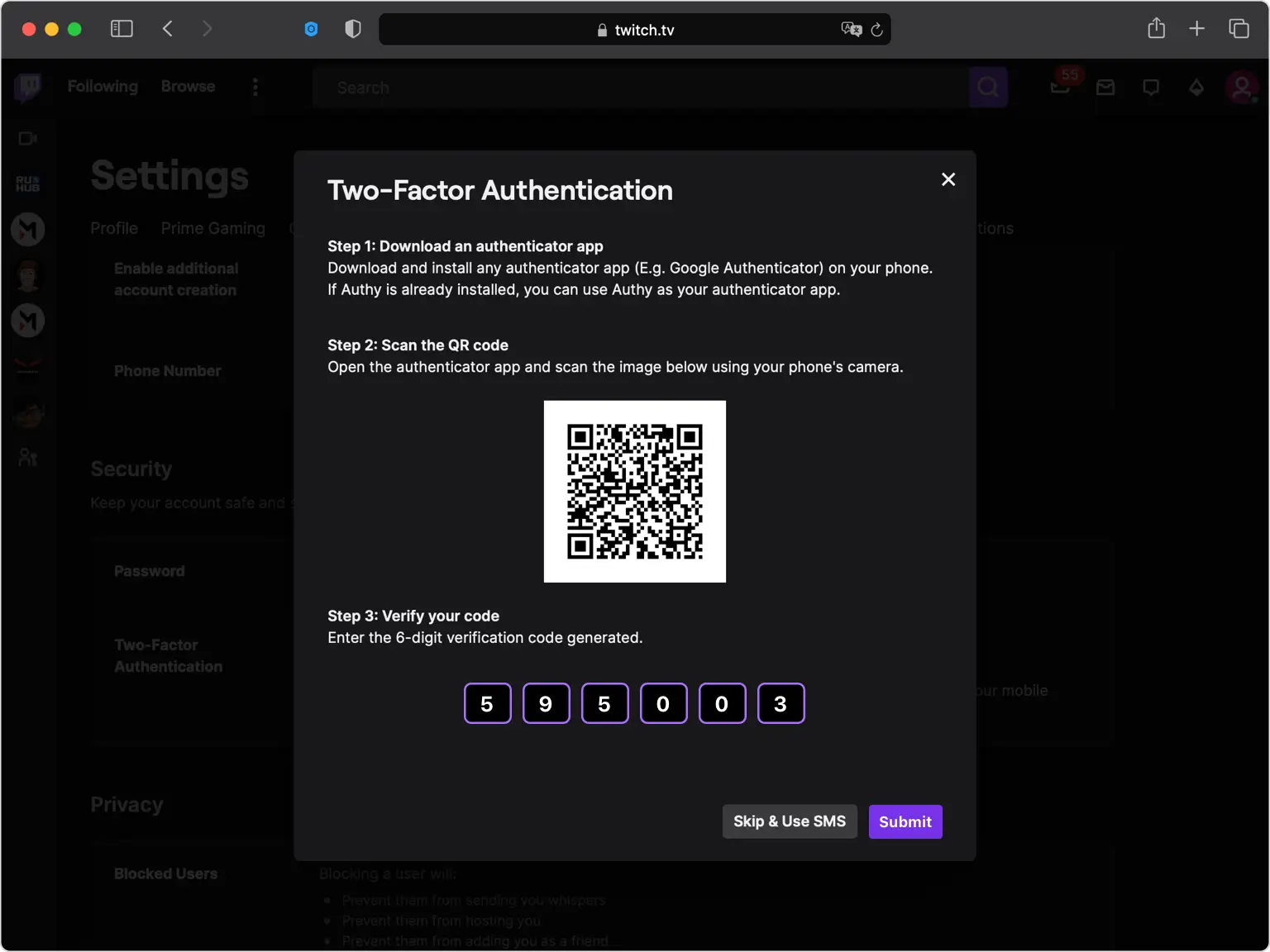 Verify your code